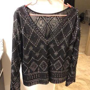 Express sequin top